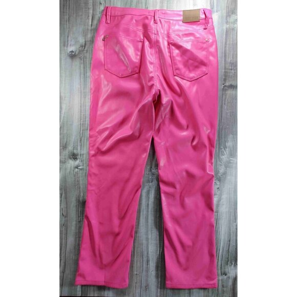 Judy Blue Faux Leather High Waist Control Top Straight Leg Pants Size 15… - Picture 3 of 12